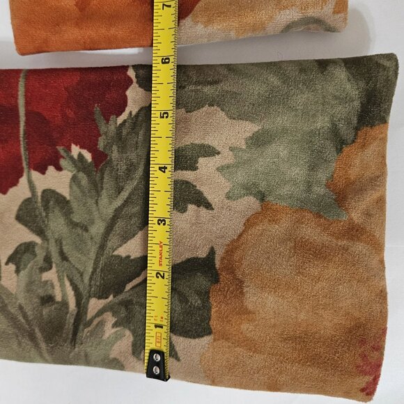Nordic House Designs Fabric Floral Cosmetic/Travel Pouches Red Orange 2-Pc Set - Picture 7 of 16